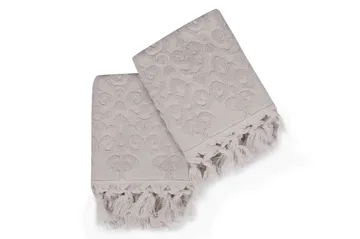 aheser Håndkle 50x90 cm 2-pk - Grålilla - Tekstiler & tepper - Baderomstekstiler