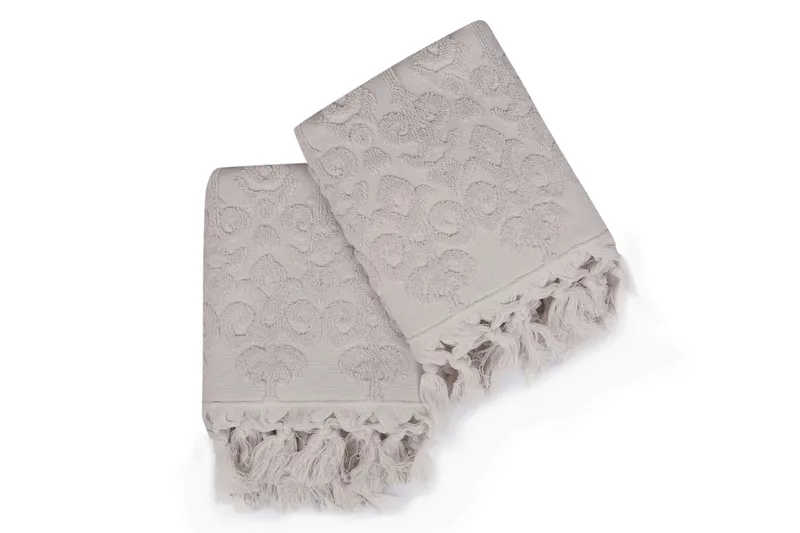 aheser Håndkle 50x90 cm 2-pk - Grålilla - Tekstiler & tepper - Baderomstekstiler