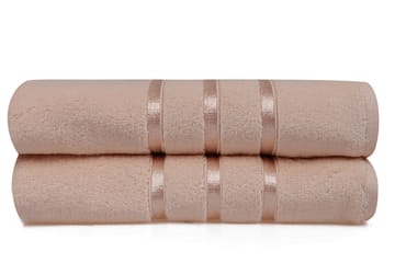 Ashburton Badehåndkle 2-pk - Lakserose - Tekstiler & tepper - Baderomstekstiler