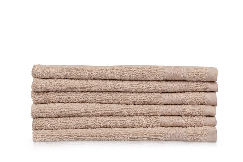 Ashburton Vaskeklut 6-pk - Beige - Tekstiler & tepper - Baderomstekstiler