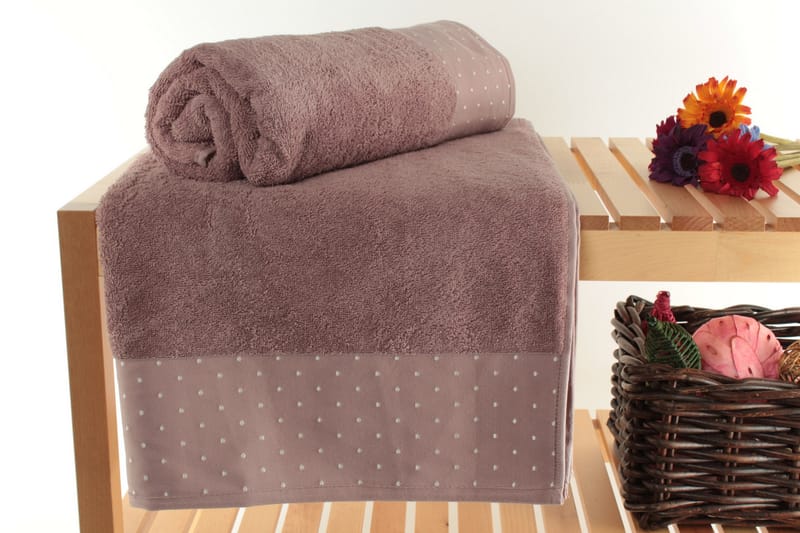 Badehåndkle Ccooling 2-pk - Rød/Hvit - Baderomstekstiler - Håndklær og badehåndkle