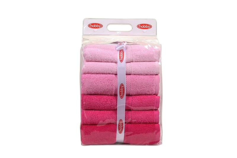 Badehåndkle Hobby 70x140 cm 2-pk - Rosa/Lyserosa - Baderomstekstiler - Stort badelaken - Håndklær og badehåndkle