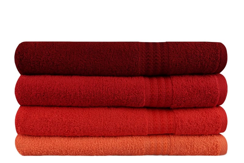 Badehåndkle Hobby 70x140 cm 2-pk - Oransje/Rød/Rosa - Baderomstekstiler - Håndklær og badehåndkle - Stort badelaken