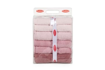 Badehåndkle Hobby 70x140 cm 2-pk - Rosa - Tekstiler & tepper - Baderomstekstiler