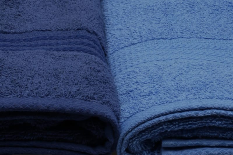 Badehåndkle Hobby 70x140 cm 2-pk - Mørkeblå/Blå/Lyseblå - Baderomstekstiler - Stort badelaken - Håndklær og badehåndkle