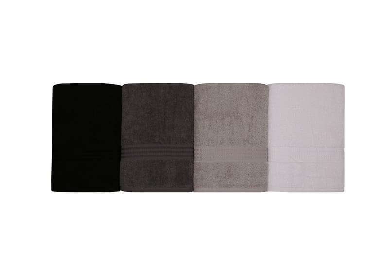 Badehåndkle Hobby 70x140 cm 2-pk - Hvit/Grå/Mørkegrå/Svart - Baderomstekstiler - Stort badelaken - Håndklær og badehåndkle