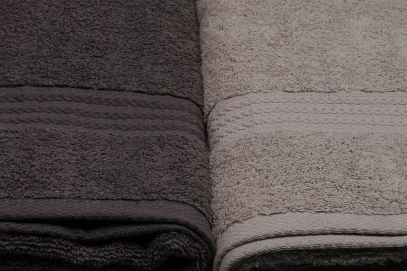 Badehåndkle Hobby 70x140 cm 2-pk - Hvit/Grå/Mørkegrå/Svart - Baderomstekstiler - Stort badelaken - Håndklær og badehåndkle