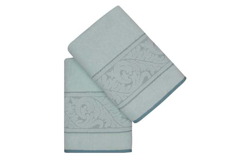 Badehåndkle Hobby 70x140 cm 2-pk - Mint - Baderomstekstiler - Stort badelaken - Håndklær og badehåndkle
