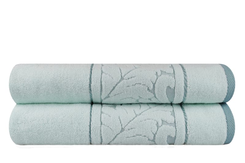 Badehåndkle Hobby 70x140 cm 2-pk - Mint - Baderomstekstiler - Stort badelaken - Håndklær og badehåndkle