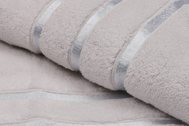 Badehåndkle Rhuddlan 2-pk - Lysegrå - Baderomstekstiler - Håndklær og badehåndkle