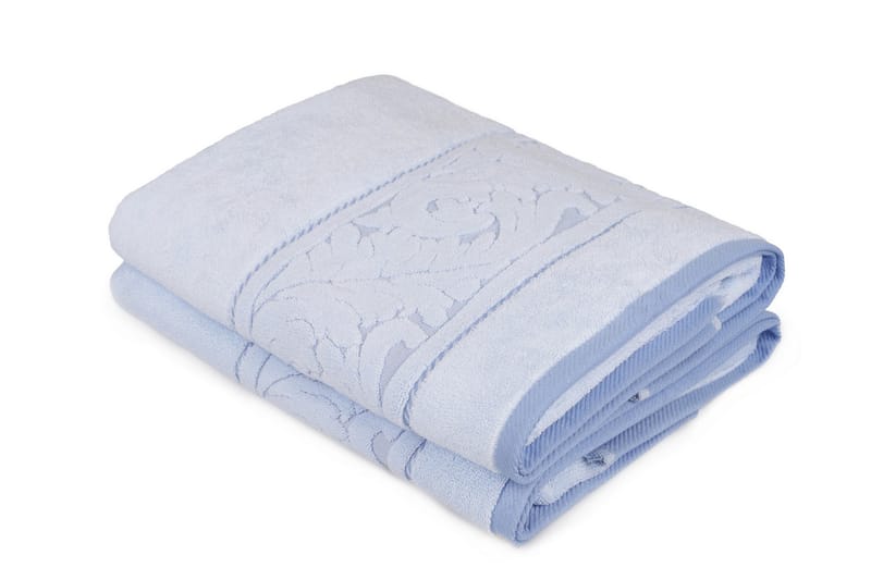 Badehåndkle Rhuddlan 2-pk - Blå - Baderomstekstiler - Håndklær og badehåndkle