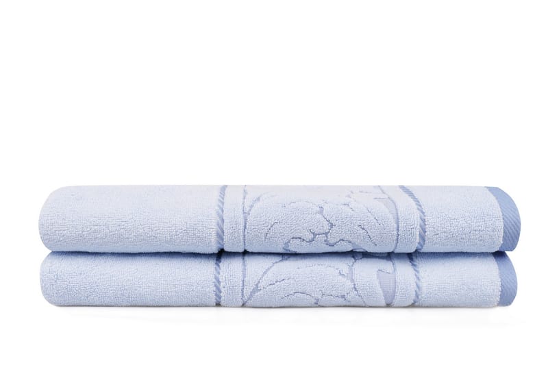 Badehåndkle Rhuddlan 2-pk - Blå - Baderomstekstiler - Håndklær og badehåndkle