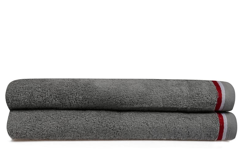 Badehåndkle Rhuddlan 2-pk - Grå - Baderomstekstiler - Håndklær og badehåndkle