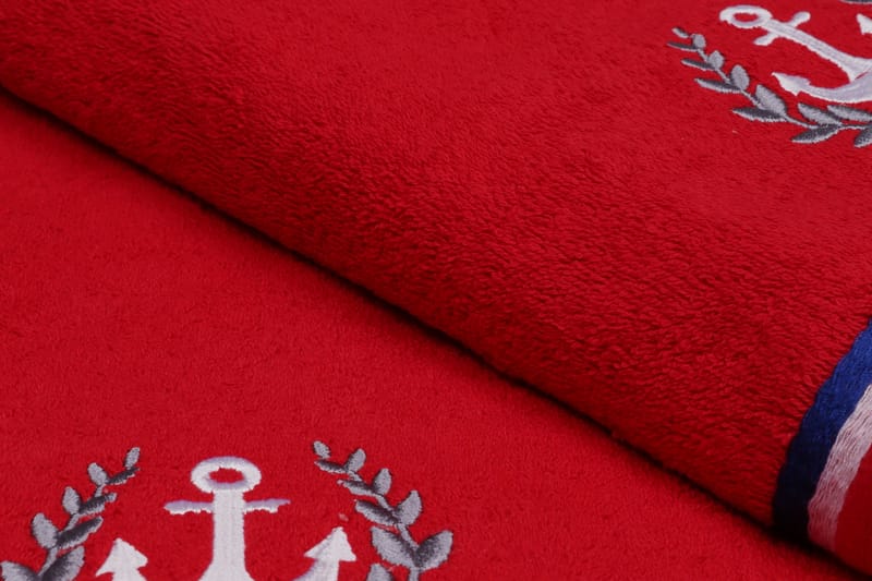Badehåndkle Rhuddlan 2-pk - Rød - Tekstiler & tepper - Baderomstekstiler