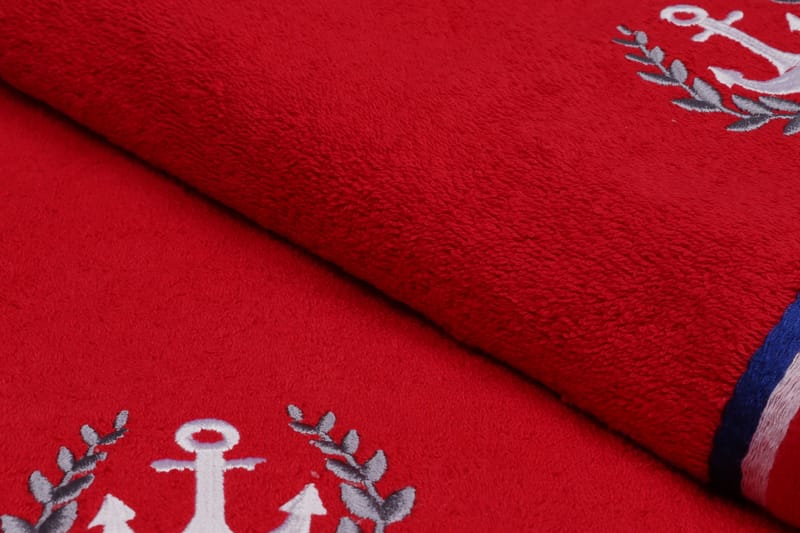 Badehåndkle Rhuddlan 2-pk - Rød - Baderomstekstiler - Håndklær og badehåndkle