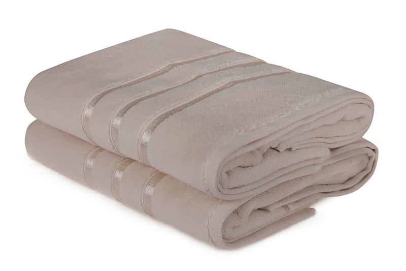 Badehåndkle Rhuddlan 2-pk - Lysegul - Baderomstekstiler - Håndklær og badehåndkle