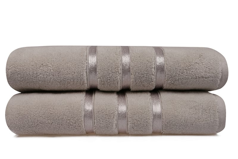 Badehåndkle Rhuddlan 2-pk - Lysebrun - Baderomstekstiler - Håndklær og badehåndkle