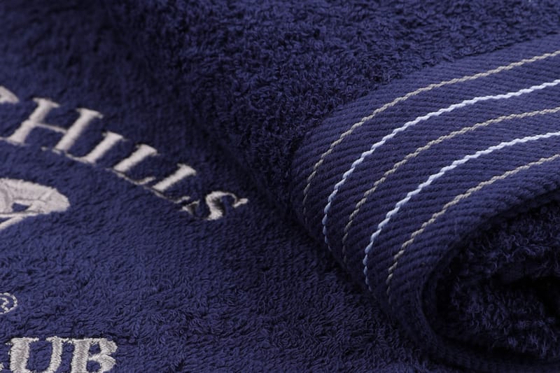 Badehåndkle Romilla 2-pk - Mørkeblå/Hvit - Baderomstekstiler - Håndklær og badehåndkle