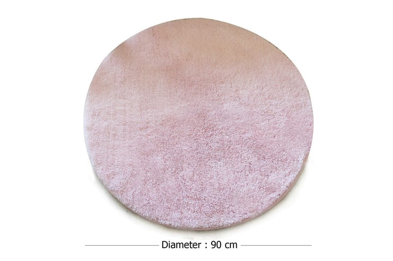 Badematte Chilai Home by Alessia 90 cm Rund - Ljusrosa - Tekstiler & tepper - Baderomstekstiler