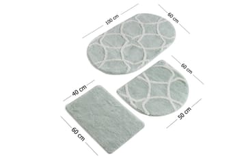 Badematte Chilai Home by Alessia Sett med 3 - Flerfarget - Tekstiler & tepper - Baderomstekstiler