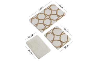 Badematte Chilai Home by Alessia Sett med 3 - Flerfarget - Tekstiler & tepper - Baderomstekstiler