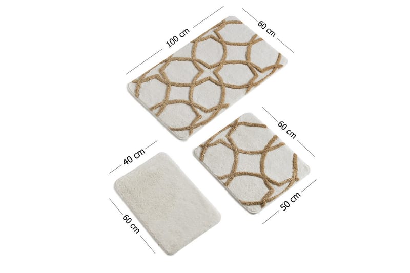 Badematte Chilai Home by Alessia Sett med 3 - Flerfarget - Tekstiler & tepper - Baderomstekstiler