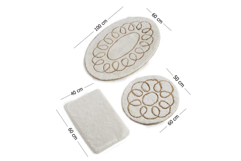 Badematte Chilai Home by Alessia Sett med 3 - Flerfarget - Tekstiler & tepper - Baderomstekstiler