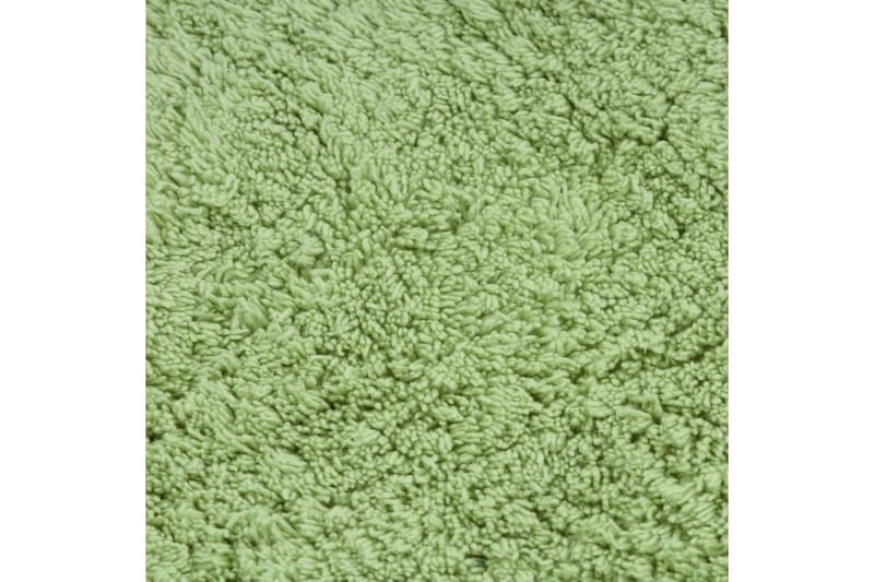 Baderomsmattesett 2 stk stoff grønn - Grønn - Baderomstekstiler - Baderomsmatte