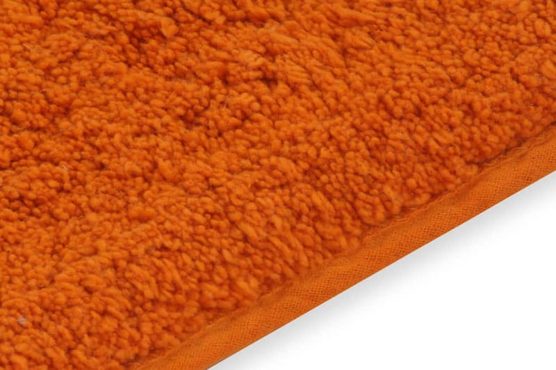 Baderomsmattesett 2 stk stoff oransje - Orange - Baderomstekstiler - Baderomsmatte