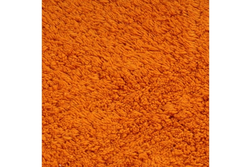 Baderomsmattesett 2 stk stoff oransje - Orange - Baderomstekstiler - Baderomsmatte