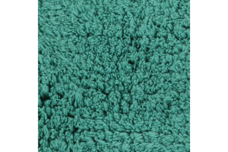 Baderomsmattesett 2 stk stoff turkis - Grønn|Blå - Baderomstekstiler - Baderomsmatte
