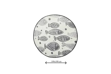 Chilai Home Badematte 100 Rund - Multi - Tekstiler & tepper - Baderomstekstiler