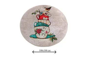 Chilai Home Badematte 100 Rund - Multi - Tekstiler & tepper - Baderomstekstiler