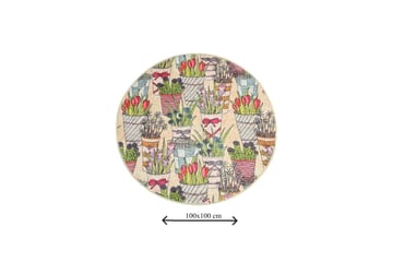 Chilai Home Badematte 100 Rund - Multi - Tekstiler & tepper - Baderomstekstiler