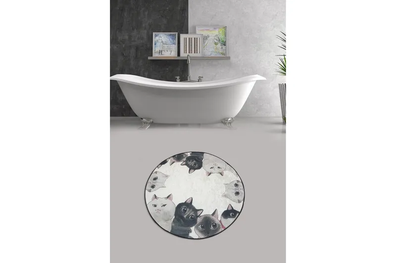 Chilai Home Badematte 100 Rund - Multi - Tekstiler & tepper - Baderomstekstiler