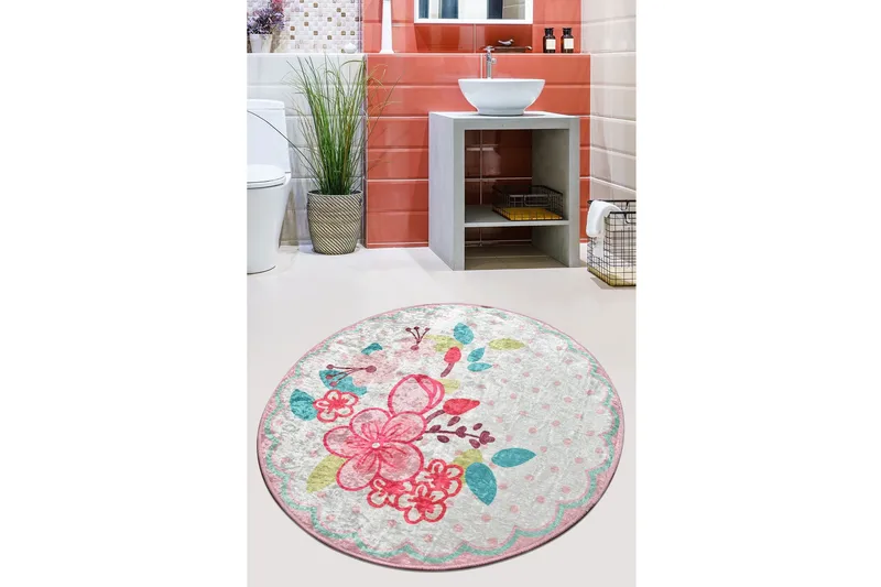 Chilai Home Badematte 100 Rund - Multi - Tekstiler & tepper - Baderomstekstiler
