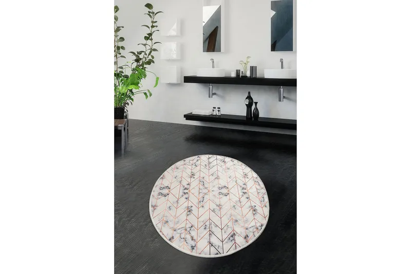 Chilai Home Badematte 100 Rund - Multi - Tekstiler & tepper - Baderomstekstiler