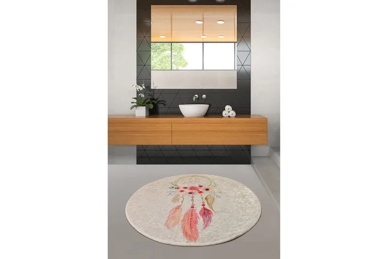 Chilai Home Badematte 100 Rund - Multi - Tekstiler & tepper - Baderomstekstiler