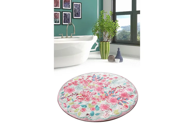 Chilai Home Badematte 100 Rund - Multi - Tekstiler & tepper - Baderomstekstiler