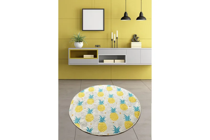 Chilai Home Badematte 100 Rund - Multi - Tekstiler & tepper - Baderomstekstiler