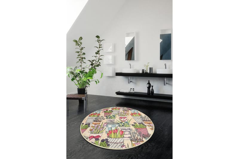 Chilai Home Badematte 100 Rund - Multi - Tekstiler & tepper - Baderomstekstiler