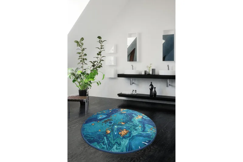 Chilai Home Badematte 100 Rund - Multi - Tekstiler & tepper - Baderomstekstiler