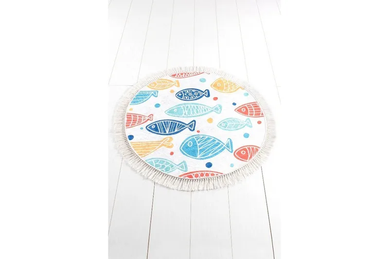 Chilai Home Badematte 100 Rund - Multi - Tekstiler & tepper - Baderomstekstiler