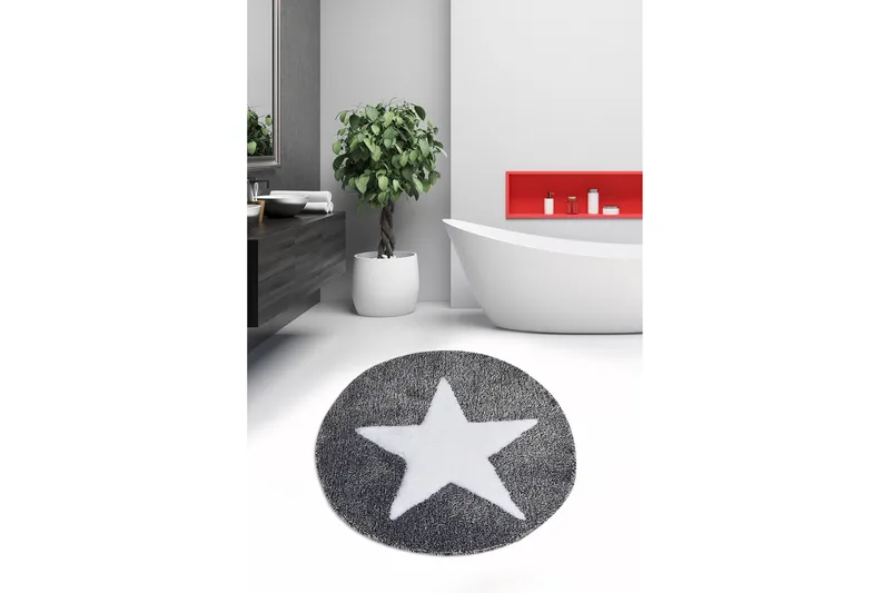 Chilai Home Badematte 90 Rund - Multi - Tekstiler & tepper - Baderomstekstiler