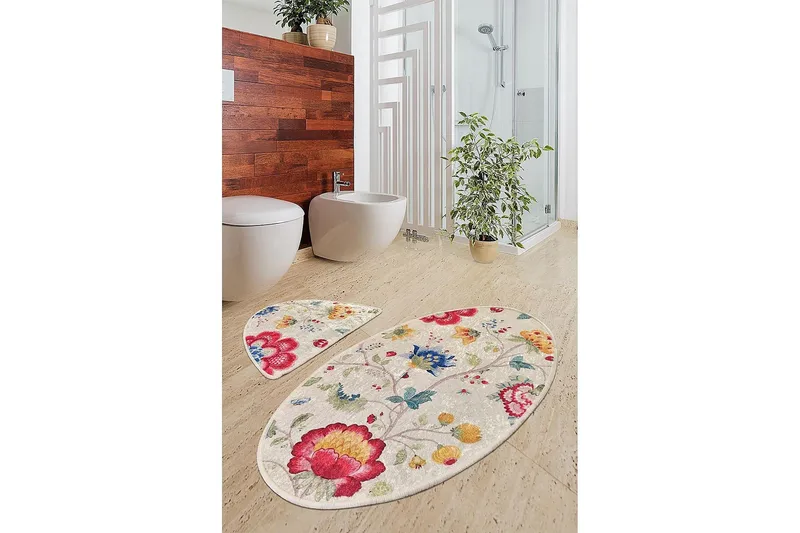 Chilai Home Badematte Sett med 2 - Multi - Tekstiler & tepper - Baderomstekstiler