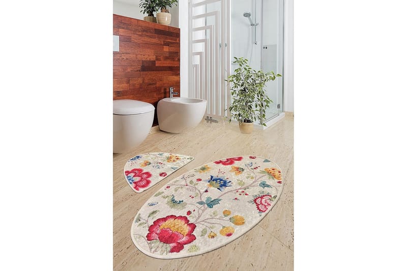 Chilai Home Badematte Sett med 2 - Multi - Tekstiler & tepper - Baderomstekstiler