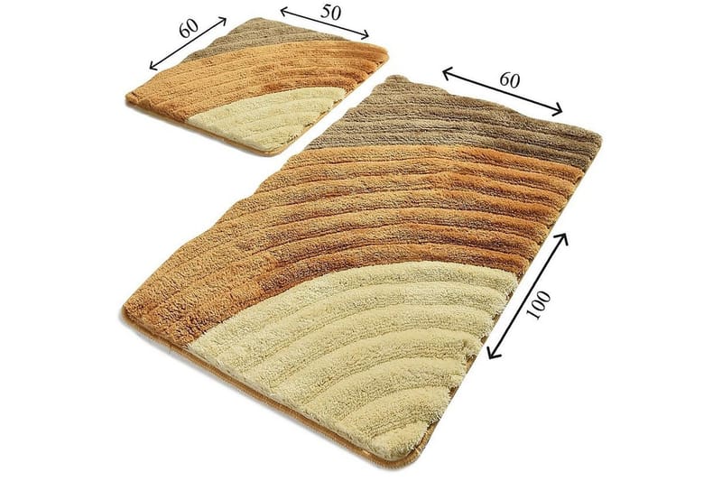 Chilai Home Badematte Sett med 2 - Multi - Tekstiler & tepper - Baderomstekstiler