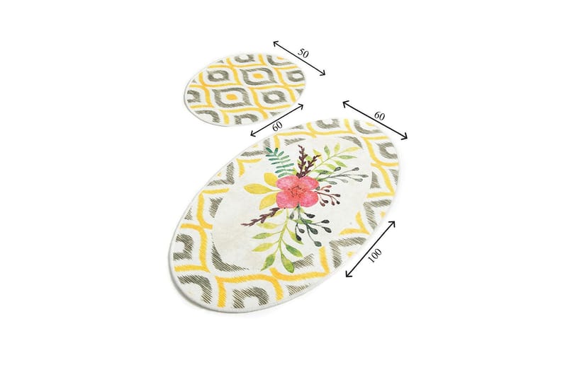 Chilai Home Badematte Sett med 2 - Multi - Tekstiler & tepper - Baderomstekstiler