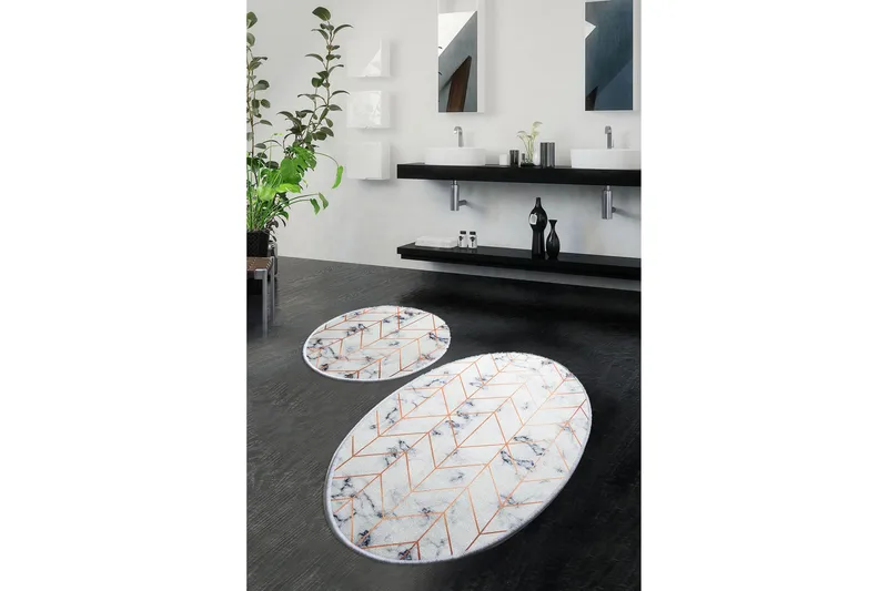 Chilai Home Badematte Sett med 2 - Multi - Tekstiler & tepper - Baderomstekstiler