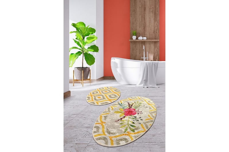 Chilai Home Badematte Sett med 2 - Multi - Tekstiler & tepper - Baderomstekstiler